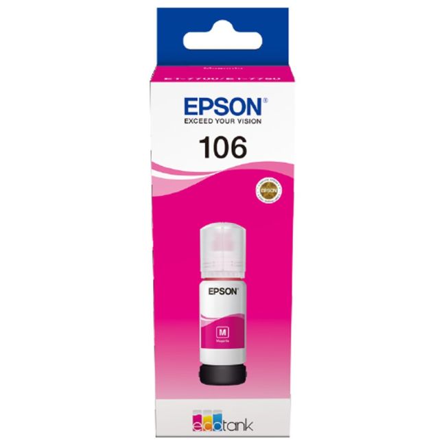 Epson 106 EcoTank Magenta Ink Cartridge (70ml) C13T00R340