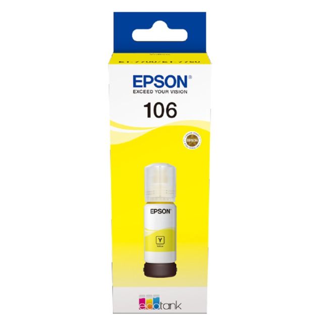 Epson 106 EcoTank Yellow Ink Cartridge (70ml) C13T00R440