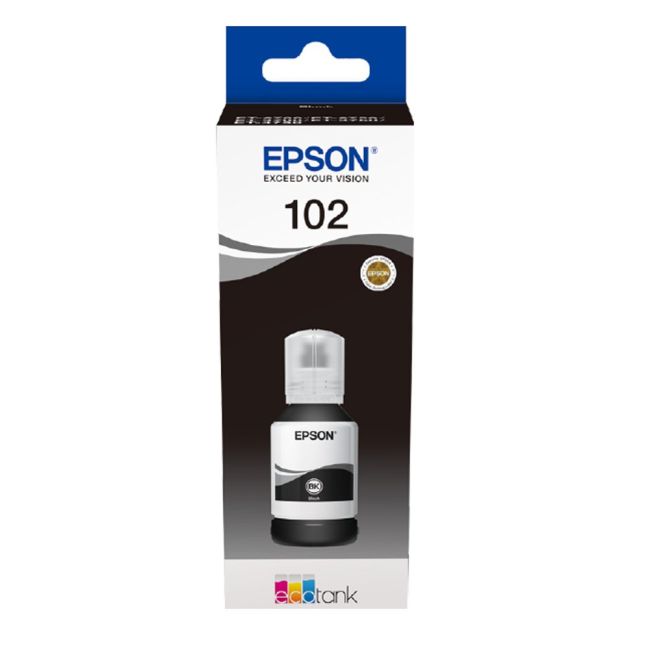 Epson 102 EcoTank Black Ink Bottle (7,500 Pages*) C13T03R140