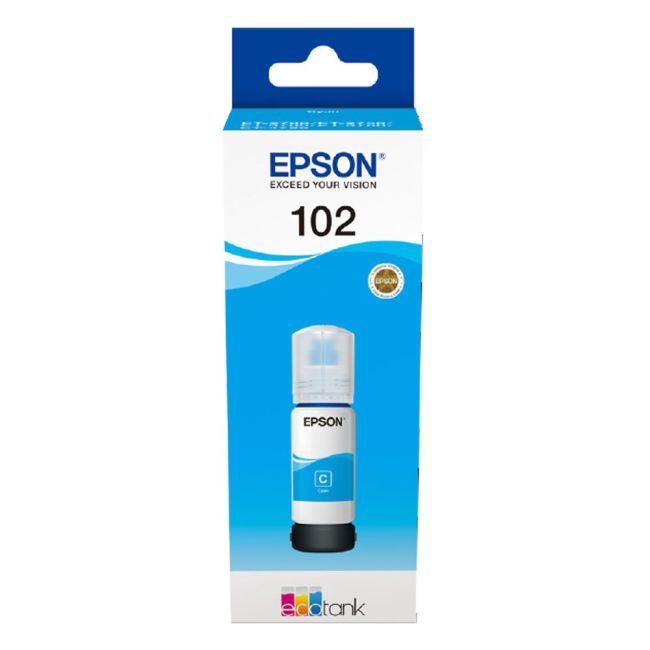 Epson 102 EcoTank Cyan Ink Bottle (6,000 Pages*) C13T03R240