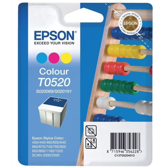 Epson T0520 Tri-Colour Ink Cartridge (35ml) C13T05204010