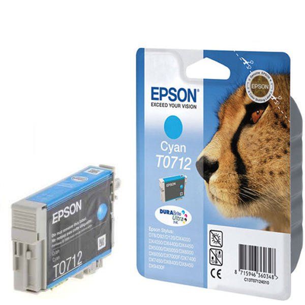Epson C13T07124011 T0712 Cyan Ink Cartridge (5.5ml) C13T07124010