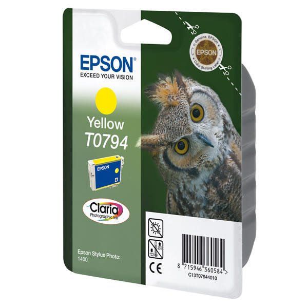 Epson T0794 Yellow Ink Cartridge (11ml) C13T07944010