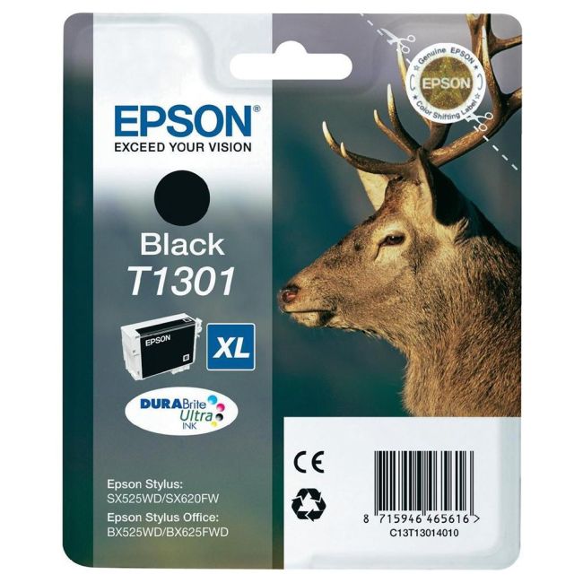 Epson T1301 High Yield Black Ink Cartridge (25.4ml) C13T13014010