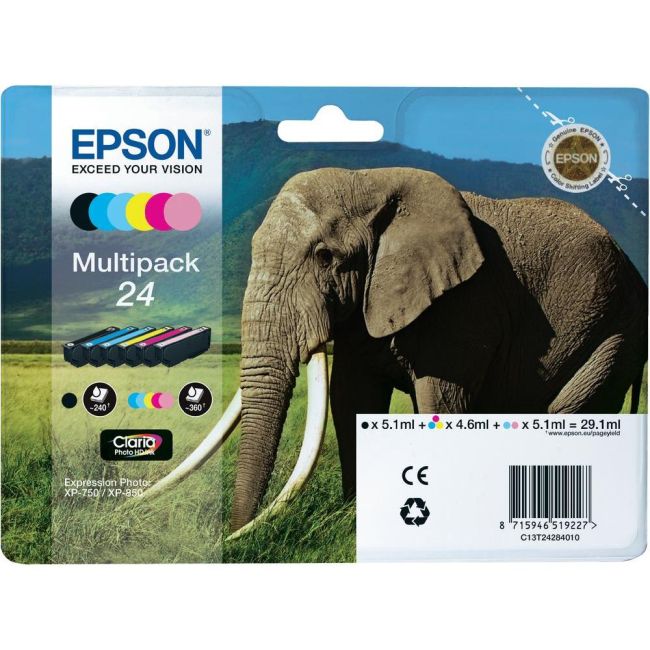 Epson C13T24284010 T2428 Standard Yield 24 Ink Multipack (6 Inks)