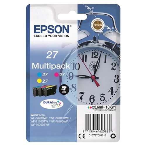 Epson CMY Multipack 27 Ink Cartridges (300 pages each) C13T27054012