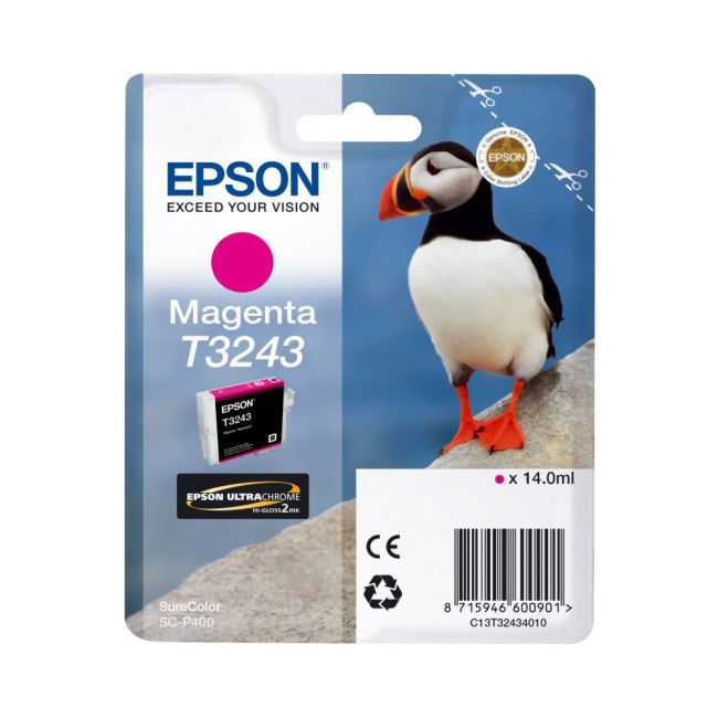 Epson T3243 Magenta Ink Cartridge (14ml) C13T32434010