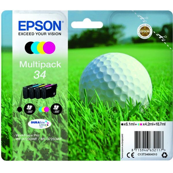 Epson Standard CMYK 34 Ink Cartridge Multipack
