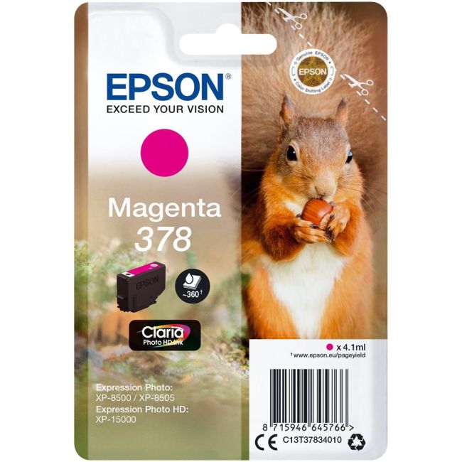 Epson C13T37834010 378 Claria Photo HD Ink Magenta (360 Pages)