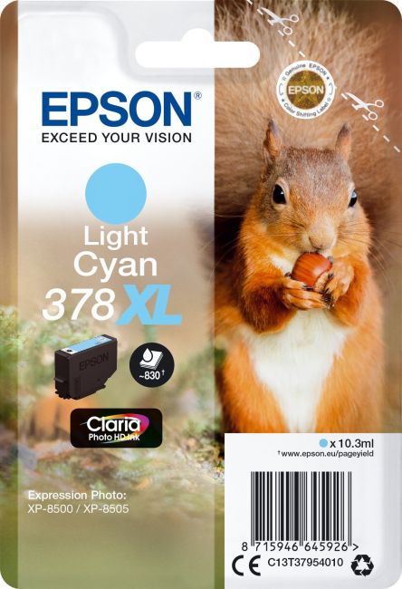 378XL Claria Photo HD Ink Light Cyan (830 Pages)
