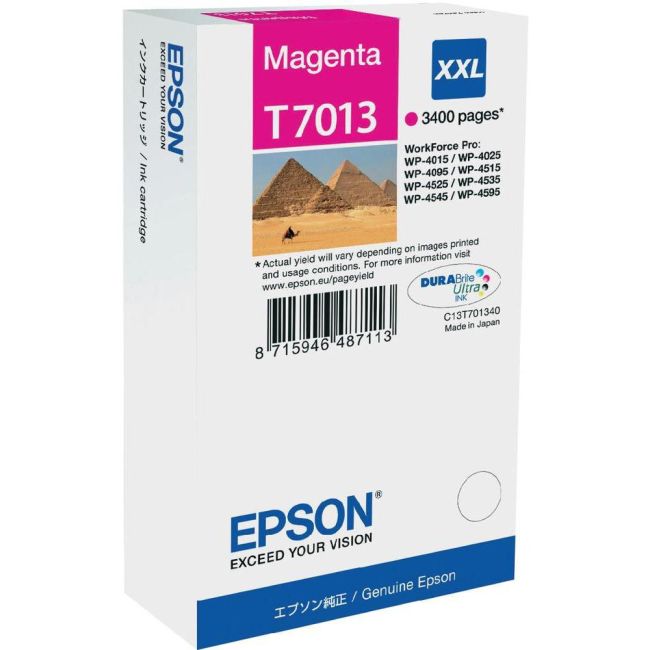 Epson C13T70134010 T7013 Extra High Yield Magenta Ink Cartridge (3,400 pages*)
