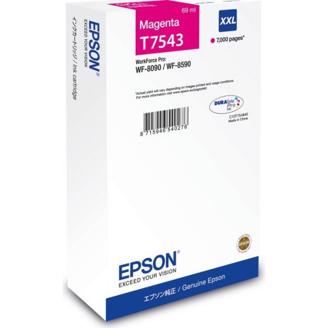 Epson C13T754340 T7543 XXL Magenta Extra High Capacity Ink Cartridge (7,000 pages*)
