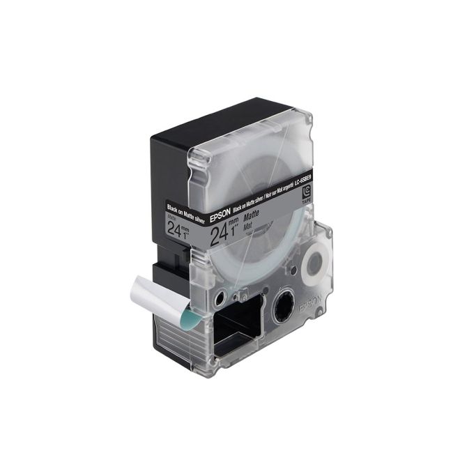 Epson LC-6SBE9 - 24mm x 9m - Black on Matte Silver Tape C53S627405