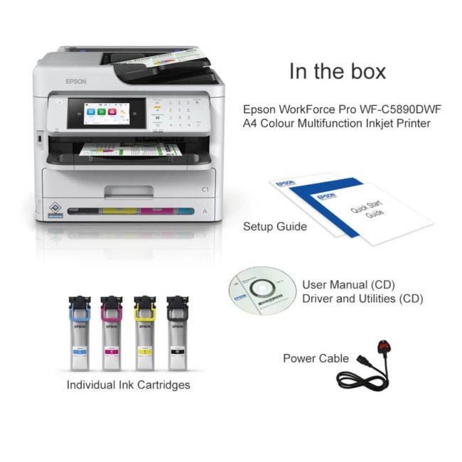 Epson WorkForce Pro WF-C5890DWF A4 Colour Multifunction Inkjet Printer