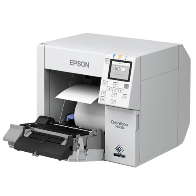 Epson ColorWorks C4000e (mk) - Matte Colour Inkjet Label Printer