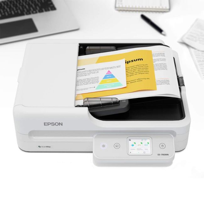 Epson WorkForce DS-1760WN A4 Flatbed & Sheetfed Scanner