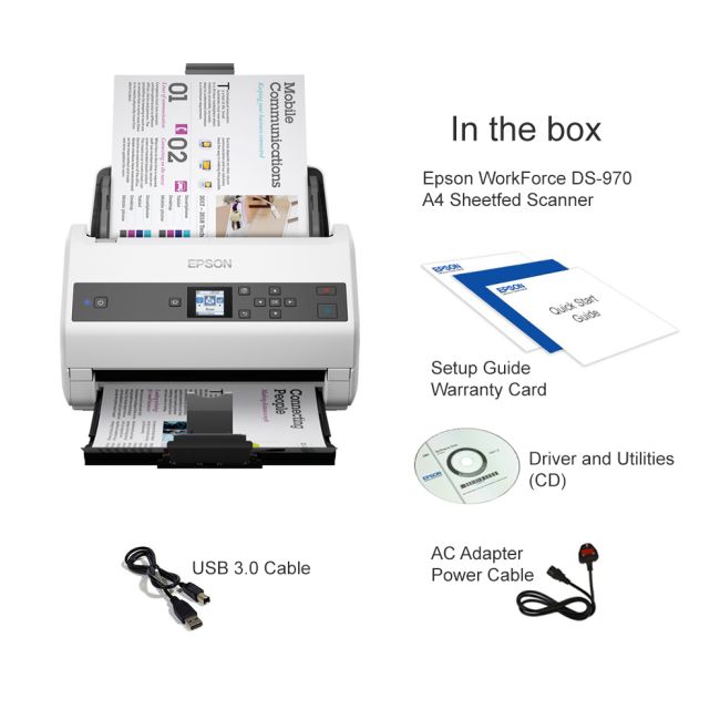 Epson WorkForce DS-970 A4 Sheetfed Scanner
