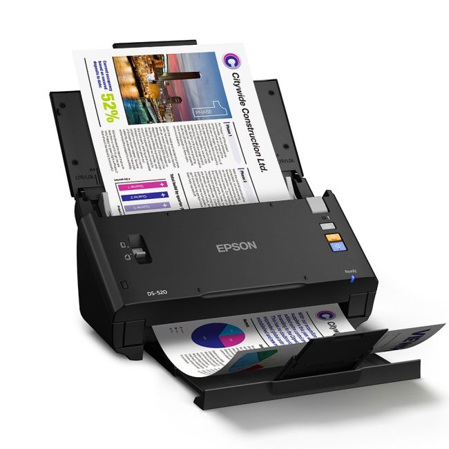 Epson WorkForce DS-520 A4 High-Speed USB Sheetfed Scanner