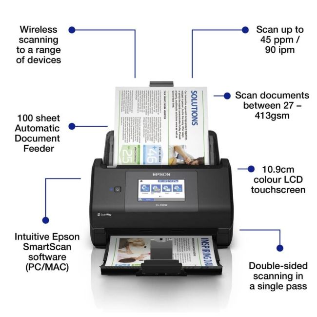 Epson WorkForce ES-590W A4 Document Scanner