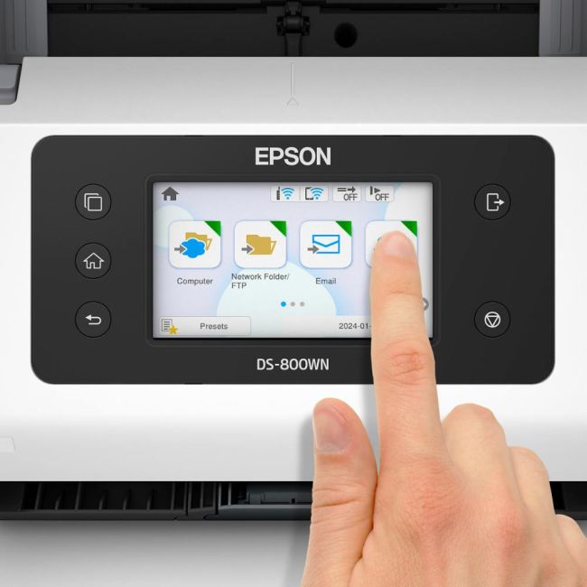 Epson WorkForce DS-800WN A4 Sheetfed Scanner