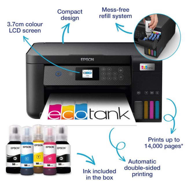 Epson EcoTank ET-2851 A4 Colour Multifunction Inkjet Printer