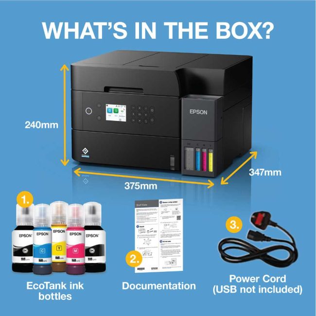Epson EcoTank ET-3950 A4 Colour Multifunction Inkjet Printer