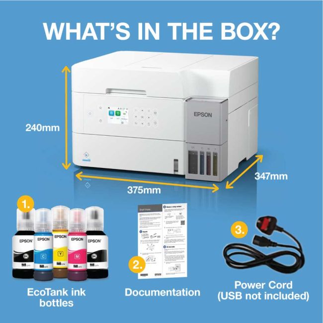 Epson EcoTank ET-3956 A4 Colour Multifunction Inkjet Printer