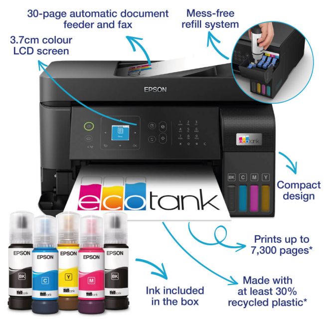 Epson EcoTank ET-4810 A4 Colour Multifunction Inkjet Printer