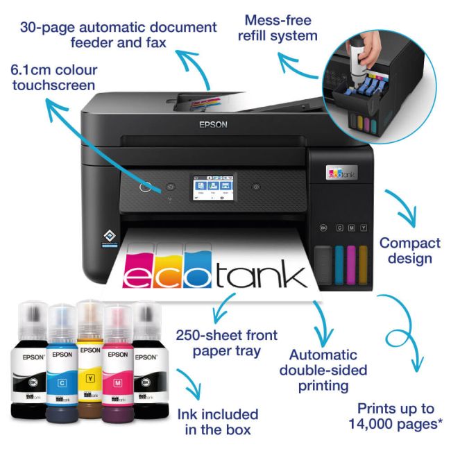 Epson EcoTank ET-4850 A4 Colour Multifunction Inkjet Printer