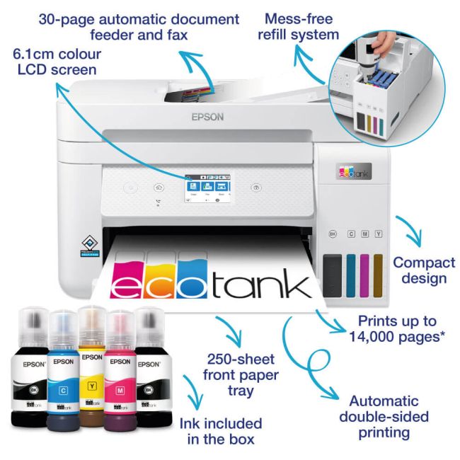 Epson EcoTank ET-4856 A4 Colour Multifunction Inkjet Printer