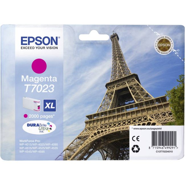 Epson C13T70234010 T7023 High Yield Magenta Ink Cartridge (2,000 pages*)