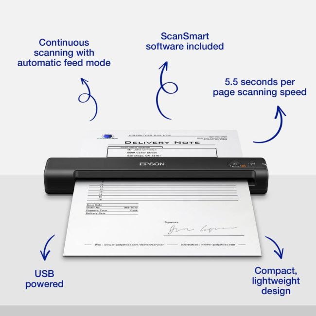 Epson WorkForce ES-50 A4 Mobile Scanner