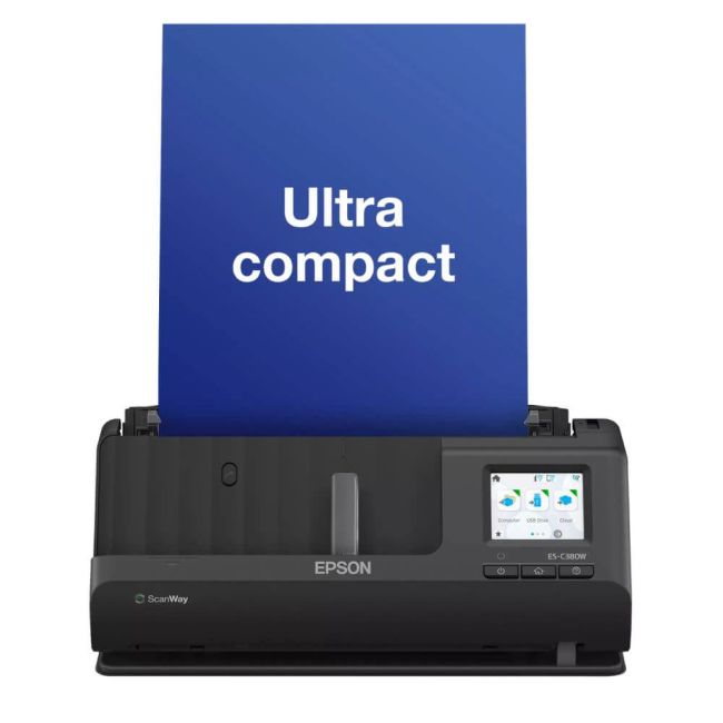 Epson WorkForce ES-C380W A4 Compact Desktop Scanner