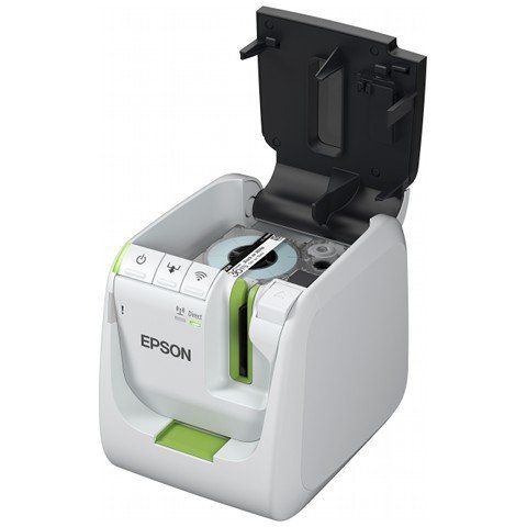 Epson LabelWorks LW-1000P Thermal Label Printer printing open top