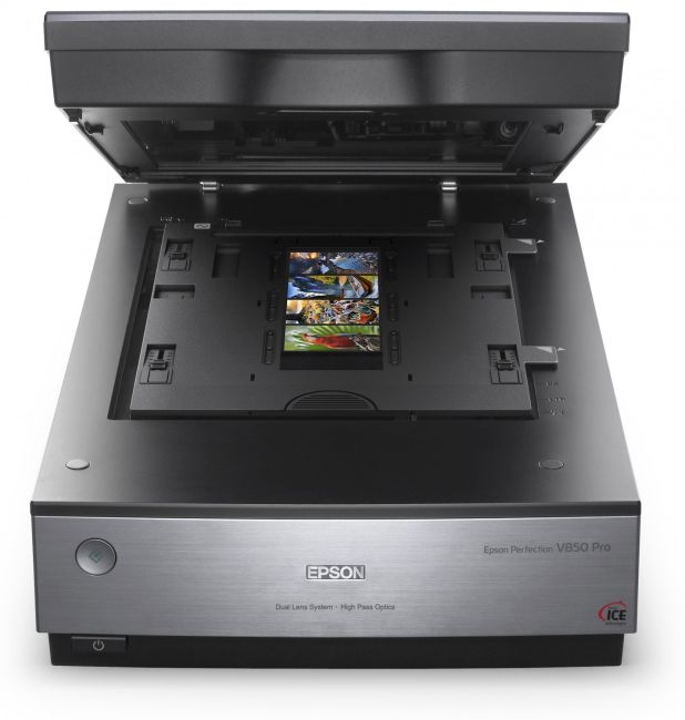 Epson Perfection V850 Pro Photo Scanner open top