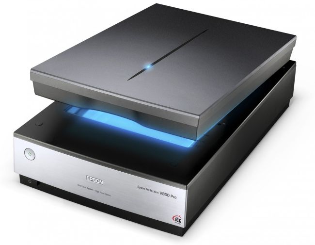 Epson Perfection V850 Pro Photo Scanner side ways