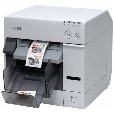 Epson TM-C3400 Colour Network Label Printer left view