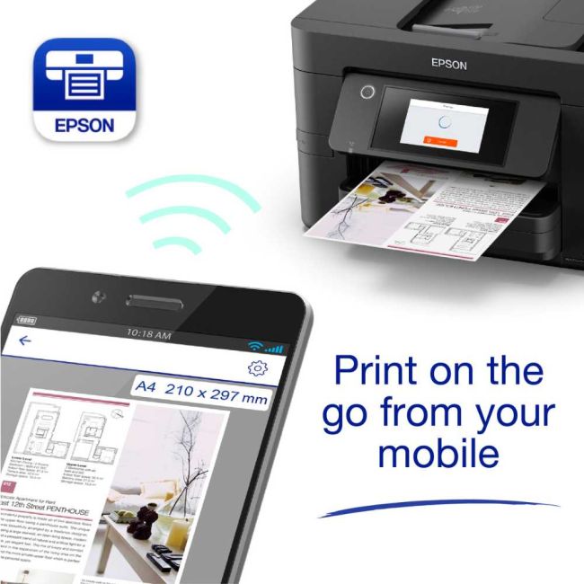 Epson WorkForce Pro WF-4820DWF A4 Colour Multifunction Inkjet Printer