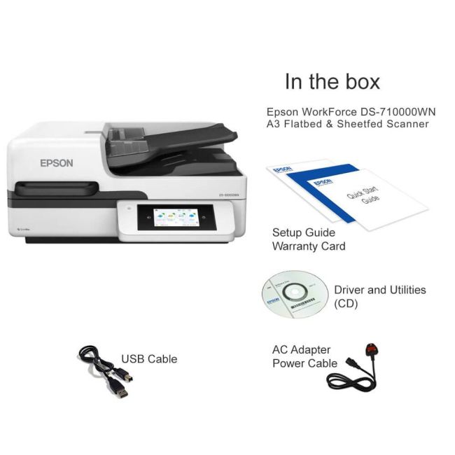 Epson WorkForce DS-71000WN A3 Flatbed Scanner