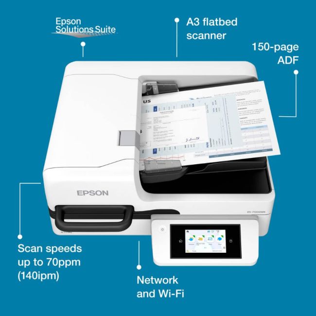 Epson WorkForce DS-71000WN A3 Flatbed Scanner