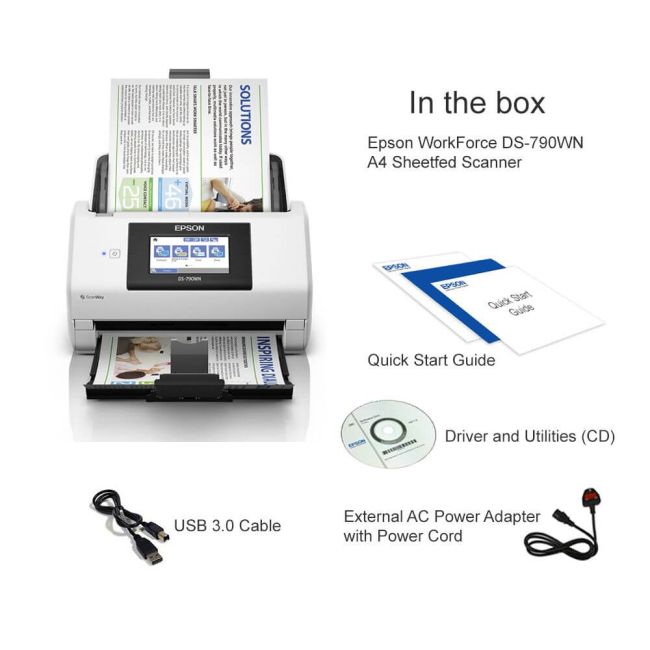Epson WorkForce DS-790WN A4 Document Sheetfed Scanner