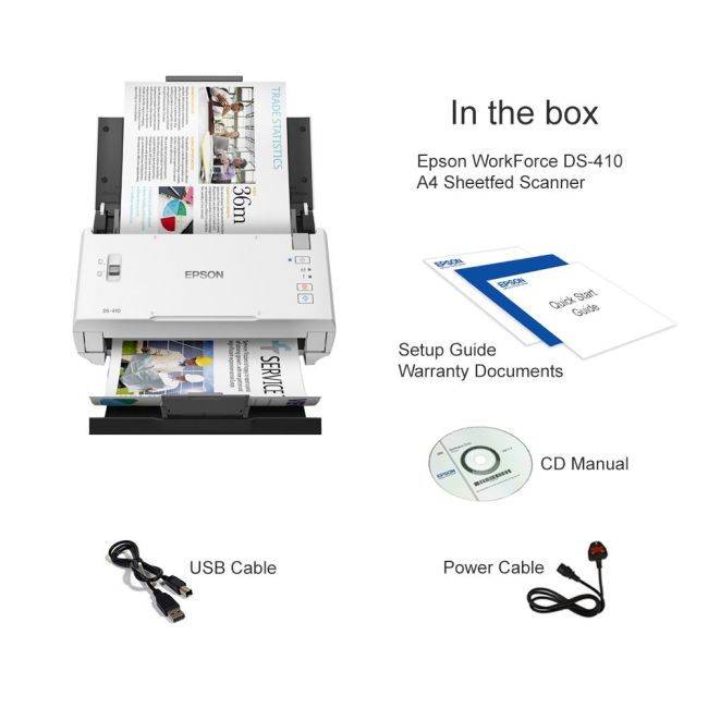 Epson WorkForce DS-410 A4 Sheetfed Scanner