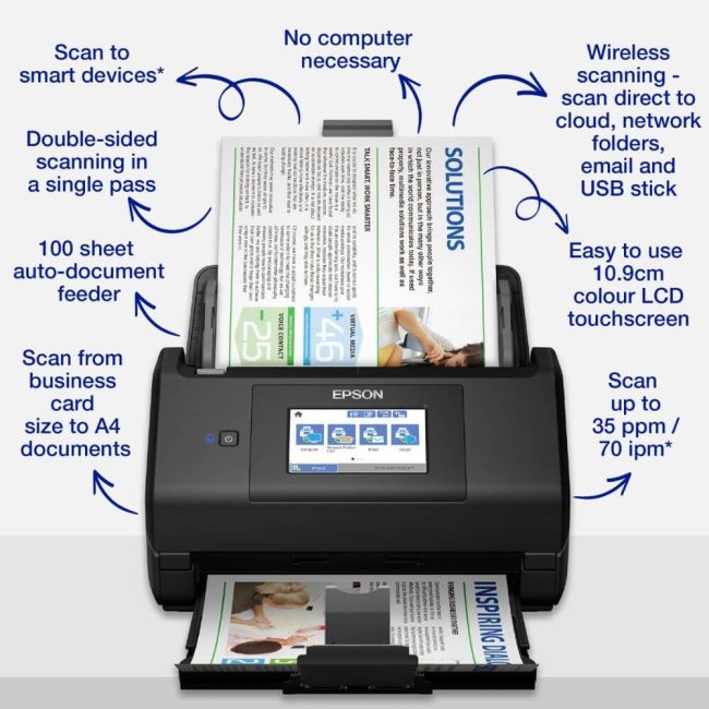 Epson WorkForce ES-580W A4 Document Scanner