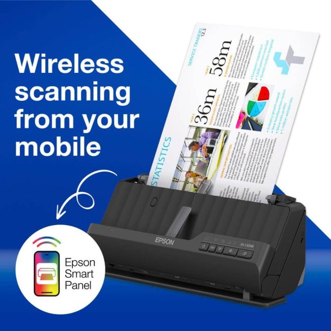 Epson WorkForce ES-C320W A4 Compact Desktop Scanner