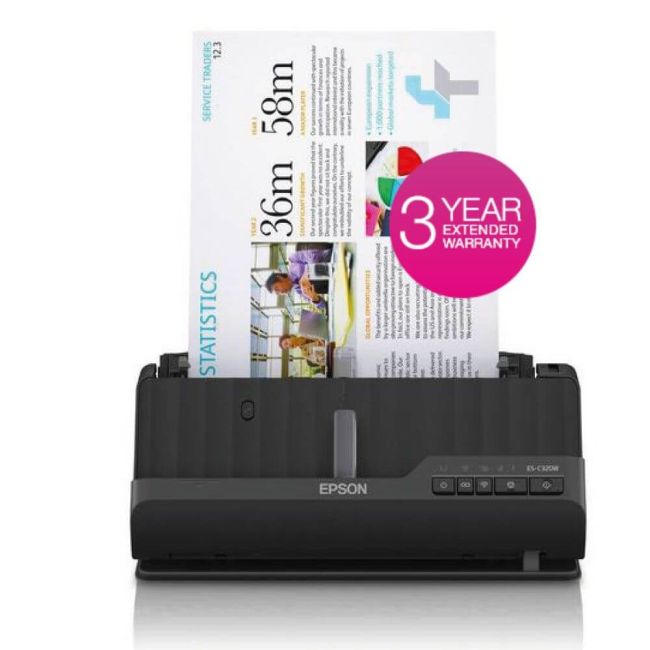 Epson WorkForce ES-C320W A4 Compact Desktop Scanner