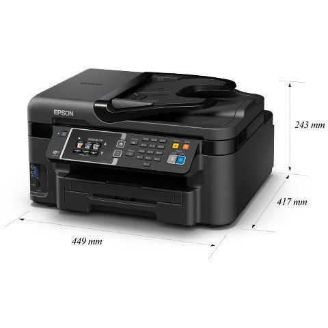 Epson WorkForce Pro WF-5690DWF A4 Colour Inkjet MFP front view sizes