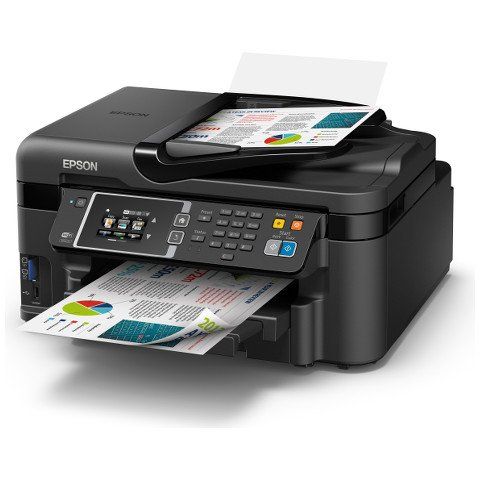 Epson WorkForce Pro WF-5690DWF A4 Colour Inkjet MFP front view printing