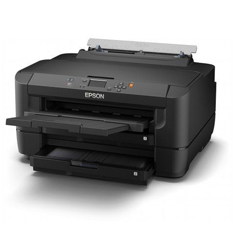 Epson WorkForce WF-7110DTW A3+ Colour Inkjet Printer left view with tray open