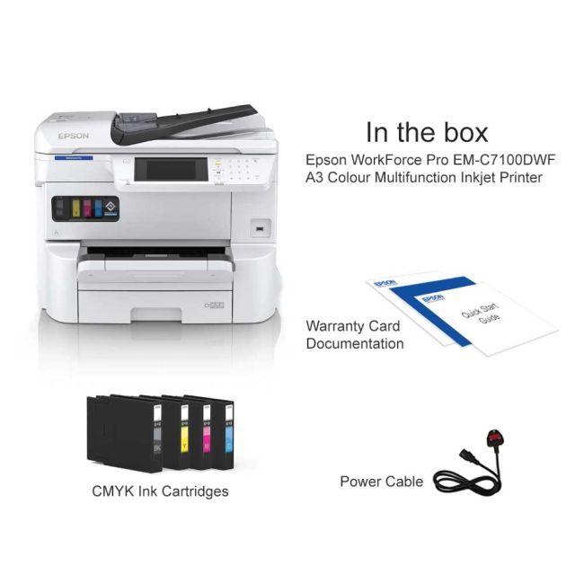 Epson WorkForce Pro EM-C7100DWF A3+ Colour Multifunction Inkjet Printer