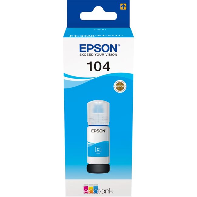 Epson 104 EcoTank Cyan Ink Bottle (7,500 Pages*) C13T00P240